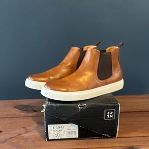 Men's Brown Leather Chelsea Sneakers